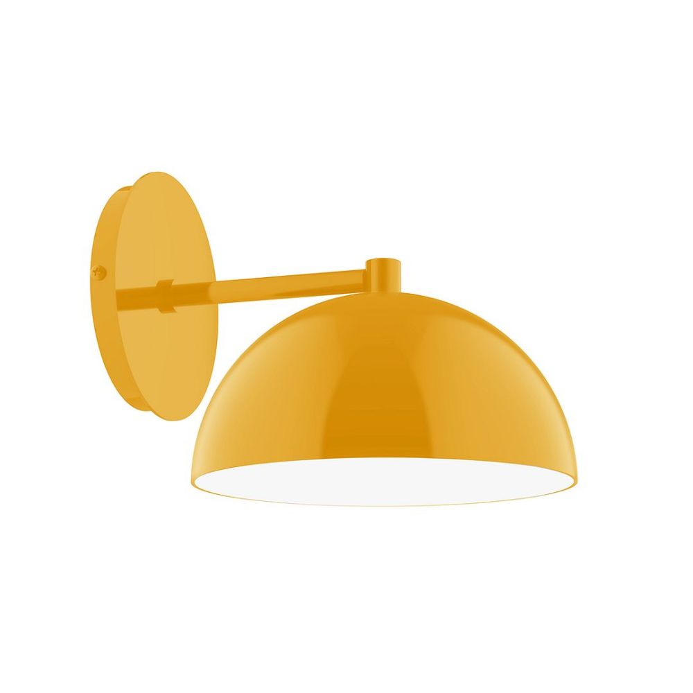 Montclair Lightworks SCK431-21-L10 8" Axis Mini Dome Led Wall Sconce, Bright Yellow